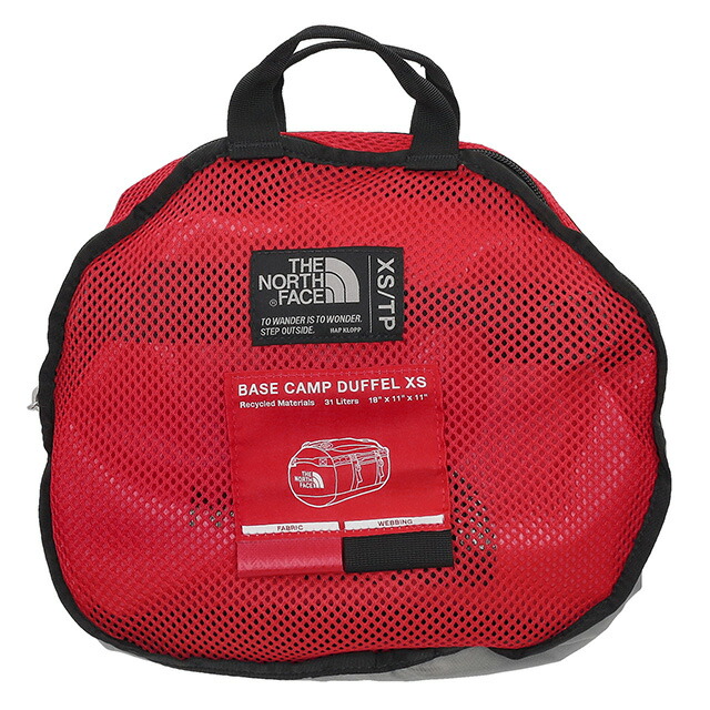 ザ・ノースフェイス ボストンバッグ メンズ レディース ブランド THE NORTH FACE BASECAMPDUFFEL XS レッド／ブラック