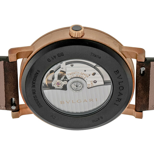 ブルガリ 時計 ブルガリブルガリ 自動巻き 腕時計 メンズ BVLGARI BB41BBSBLD/MB ブラック ブラウン 黒 スイス製 高級 ブランド おしゃれ 防水 プレゼント 男性 実用的