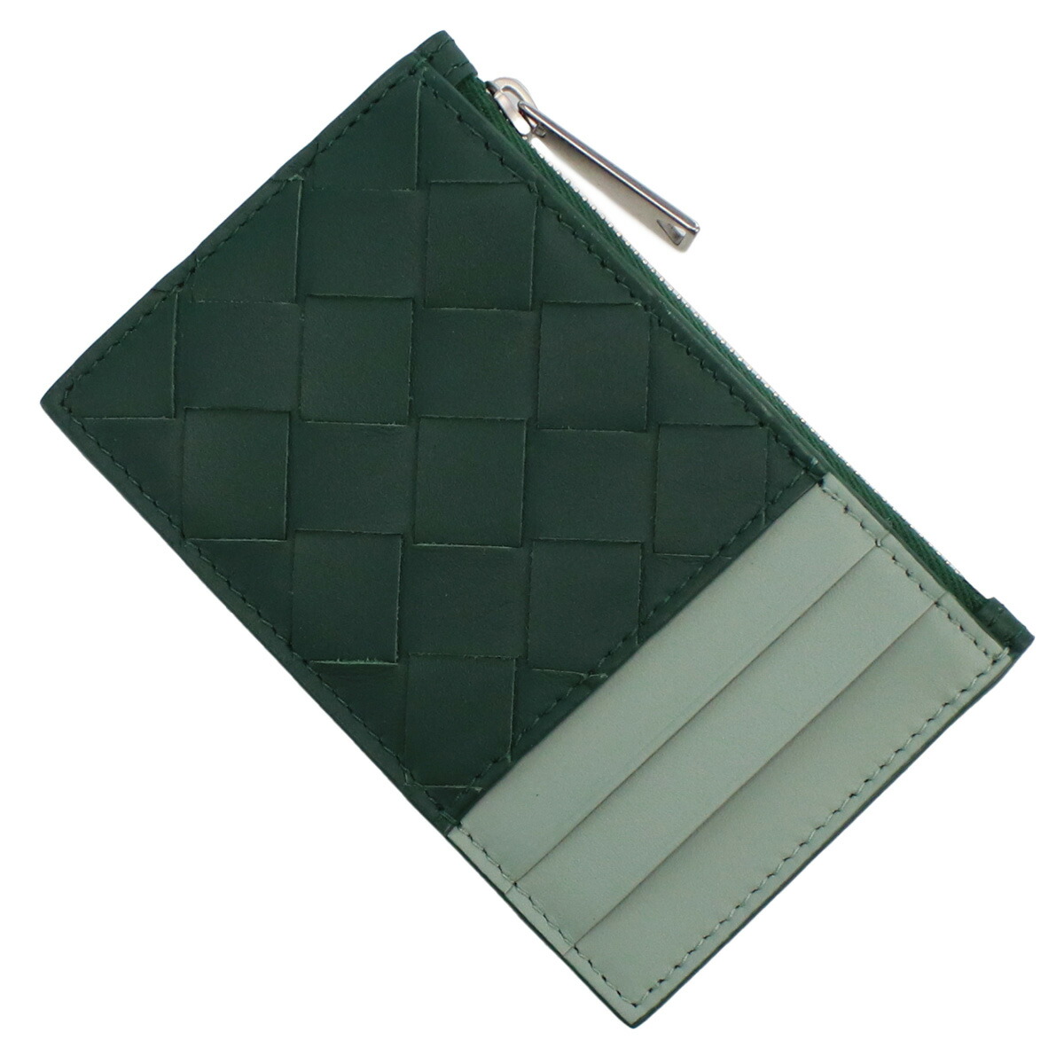 ボッテガ・ヴェネタ コインケース メンズ BOTTEGA VENETA カーフレザー イタリア 679802 グリーン系 財布 小銭入れ 小さい ブランド 高級 おしゃれ プレゼント 実用的