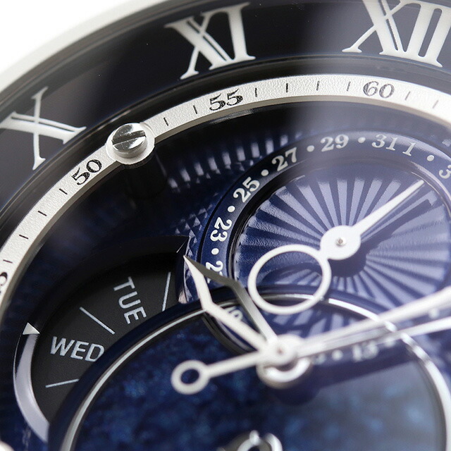 シチズン カンパノラ エコ・ドライブコレクション リングソーラー エコドライブ 腕時計 ブランド メンズ ムーンフェイズ ソーラー 宙鏡 CITIZEN CAMPANOLA BU0020-20L アナログ ブルー 日本製