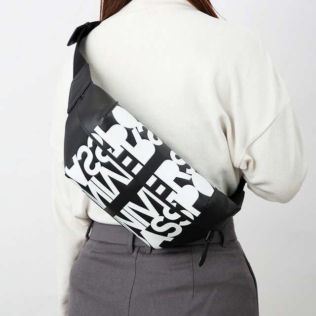 バ－バリ－ ボディバッグ メンズ ブランド BURBERRY 8051849 ブラック／ホワイト