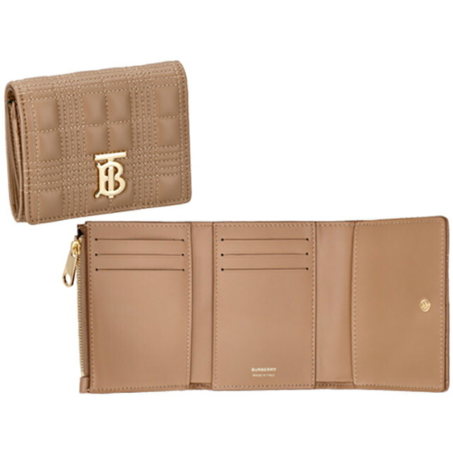 バ－バリ－ 三つ折り財布 レディース ブランド BURBERRY 8054375 ベージュ ウォレット 高級 おしゃれ プレゼント 実用的
