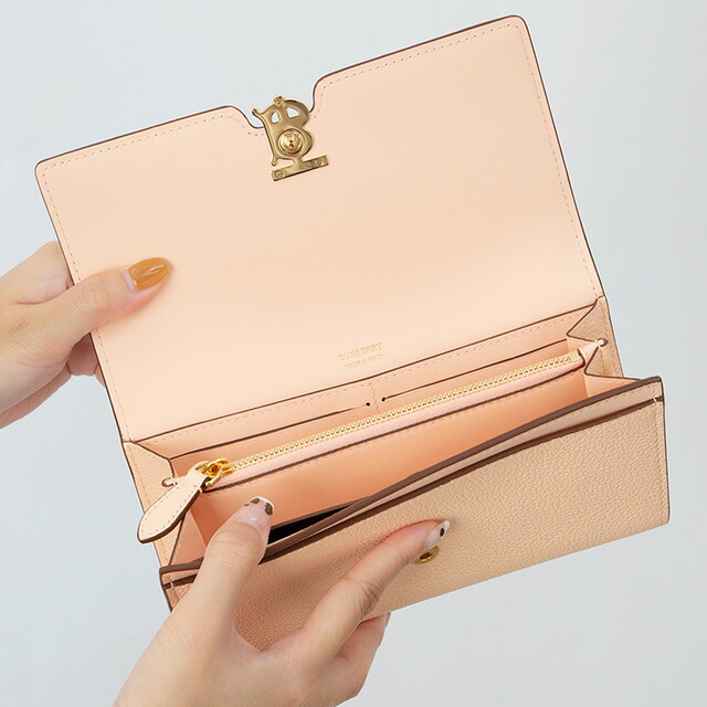 バ－バリ－ 長財布 レディース ブランド BURBERRY 8055218 ライトピンク ウォレット 高級 おしゃれ プレゼント 実用的