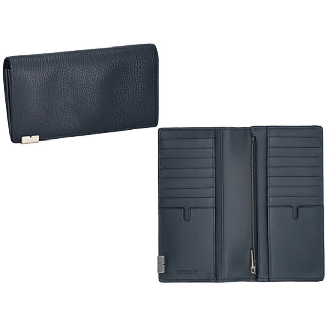 バ－バリ－ 長財布 メンズ ブランド BURBERRY 8085282 ネイビー ウォレット 高級 おしゃれ プレゼント 実用的