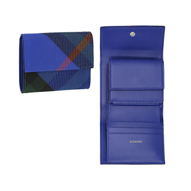 バ－バリ－ 三つ折り財布 メンズ ブランド BURBERRY 8086004 ナイトブルー ウォレット 高級 おしゃれ プレゼント 実用的