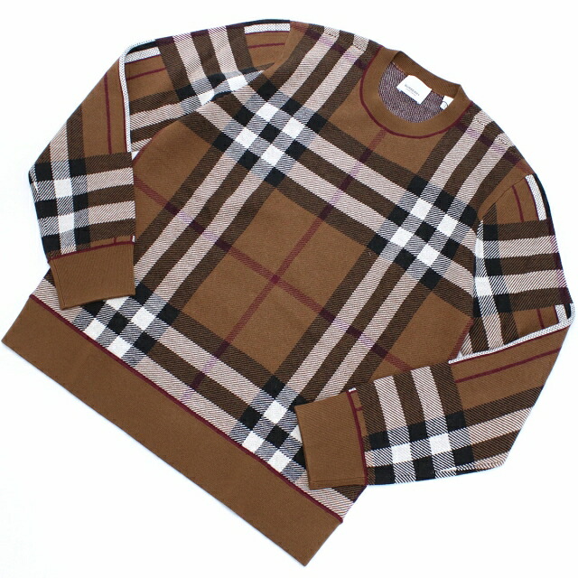 バーバリー ニット レディース BURBERRY ウール100% 8058524 DARK BIRCH BROWN ブラウン系 マルチカラー ファッション 選べるモデル