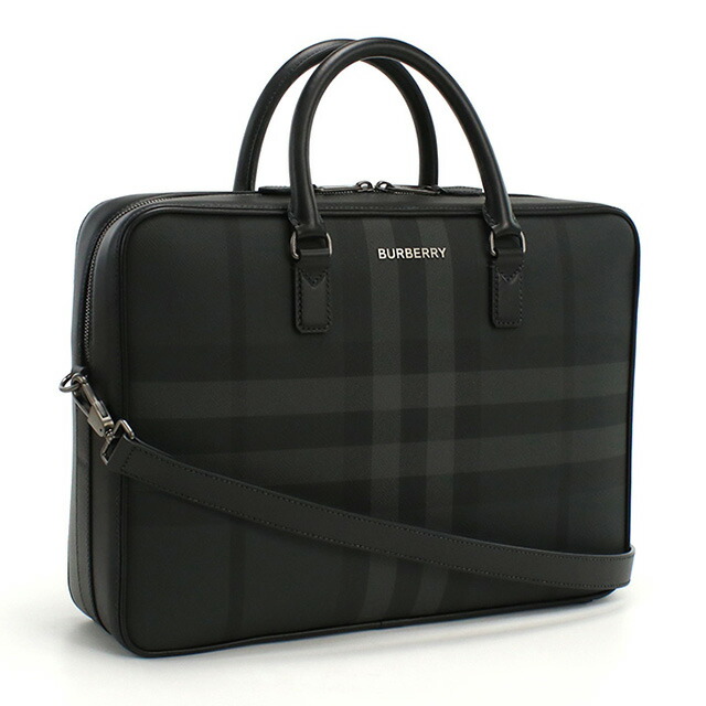 バーバリー ブリーフケース メンズ BURBERRY ルーマニア 8065338 CHARCOAL グレー系 バッグ 軽量 A4 ノートpc ブランド 高級 おしゃれ プレゼント 男性 実用的 かっこいい