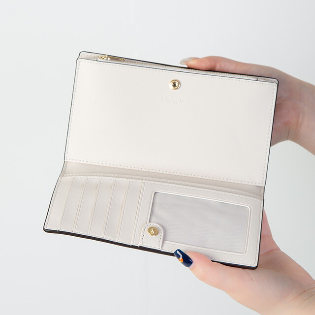 コーチ 長財布 メンズ レディース ブランド COACH シグネチャー C8714 IMDQC ライトベージュ ウォレット 高級 おしゃれ プレゼント 実用的