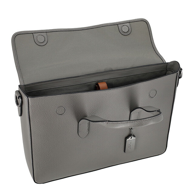 コーチ ブリーフケース ビジネスバッグ 2way ショルダーバッグ 斜めがけ メンズ アウトレット ブランド COACH C9875 QBCHR チャコール グレー 軽量 A4 ノートpc 高級 おしゃれ プレゼント 男性 実用的 かっこいい