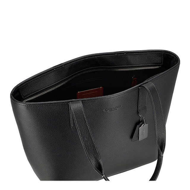 コーチ トートバッグ 2way ショルダー メンズ アウトレット ブランド COACH レザー C9876 QB BK ブラック 軽量 手提げ 高級 おしゃれ プレゼント 男性 実用的 かっこいい