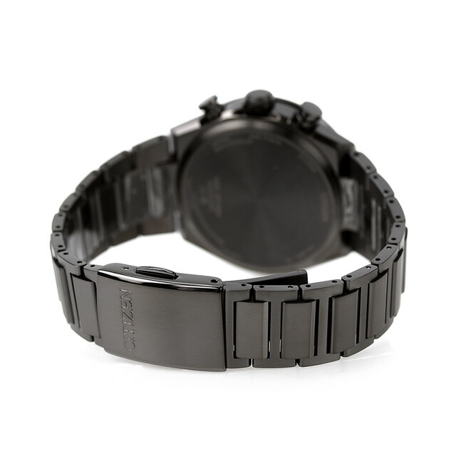 シチズン アテッサ 光発電エコ・ドライブ電波時計 ダイレクトフライト 光発電エコドライブ電波 腕時計 ブランド メンズ チタン クロノグラフ 電波ソーラー CITIZEN ATTESA CB5967-66L アナログ ダークブルー ブラック 黒 日本製