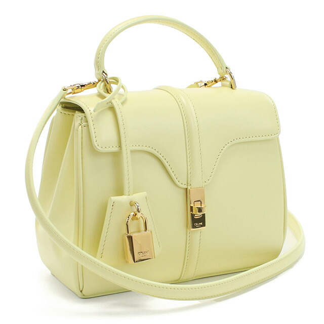 セリーヌ ハンドバッグ レディース CELINE レザー イタリア 19798 YELLOW イエロー系 バッグ 軽量 小さめ 手提げ ブランド 高級 おしゃれ プレゼント 女性 実用的 かわいい