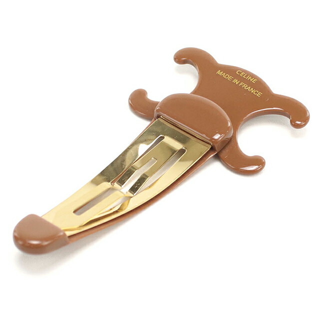 セリーヌ ヘアピン レディース ブランド CELINE 460PT ブラウン ヘアアクセサリー