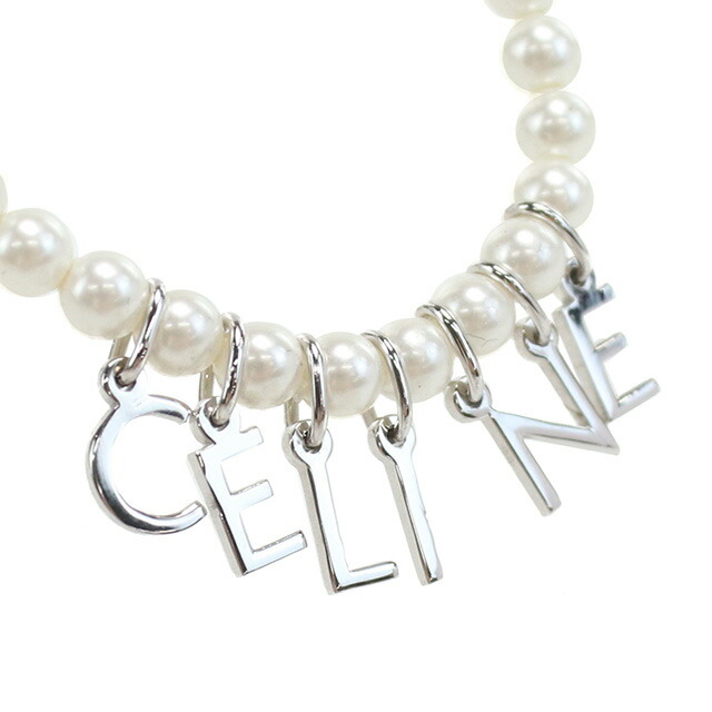 セリーヌ ブレスレット レディース ブランド CELINE イタリア 460PZ ホワイト系 シルバー系 アクセサリー