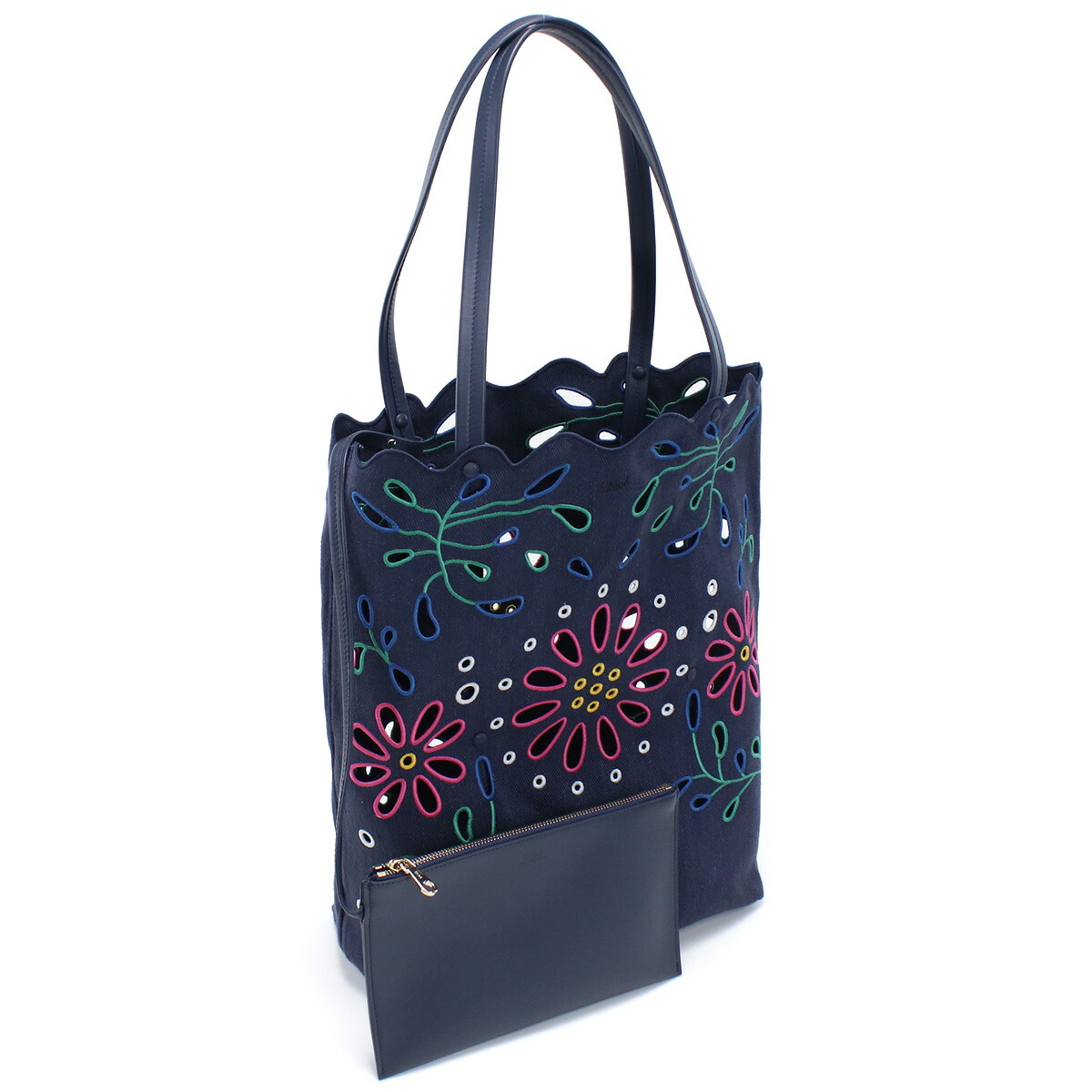 クロエ トートバッグ レディース CHLOE リネン イタリア CHC22SS492G24 NAVY ネイビー系 バッグ 軽量 手提げ ブランド 高級 おしゃれ プレゼント 女性 実用的 かわいい