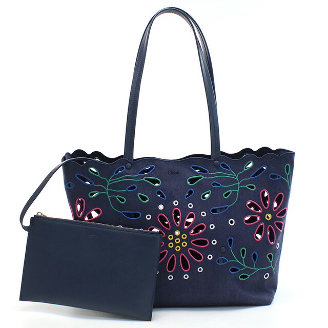 クロエ トートバッグ レディース CHLOE リネン イタリア CHC22SS493G24 NAVY ネイビー系 バッグ 軽量 手提げ ブランド 高級 おしゃれ プレゼント 女性 実用的 かわいい