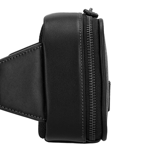 コーチ ボディバッグ ウエストポーチ メンズ アウトレット ブランド COACH CM106 QBMI5 チャコール/ブラック ショルダーバッグ 斜めがけ 軽量 小さめ 高級 おしゃれ プレゼント 男性 実用的 かっこいい