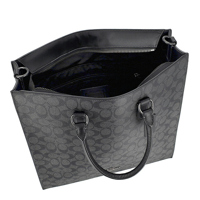 コーチ トートバッグ 2way ショルダーバッグ メンズ アウトレット ブランド COACH CR314 QBMI5 チャコール/ブラック 軽量 手提げ 高級 おしゃれ プレゼント 男性 実用的 かっこいい