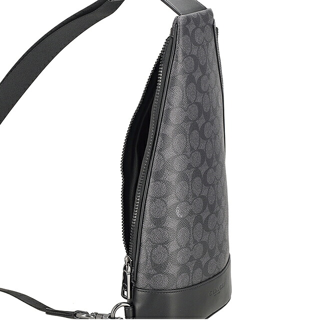 コーチ ボディバッグ メンズ ブランド COACH Cambodia CY801 QBMI5 ブラック/チャコール 斜めがけ 軽量 小さめ ブランド 高級 おしゃれ プレゼント 男性 実用的 かっこいい
