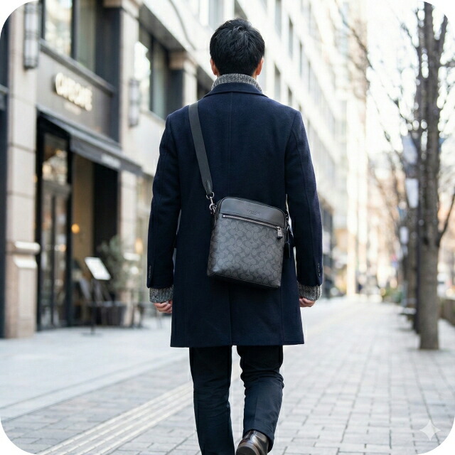 コーチ ショルダーバッグ メッセンジャーバッグ メンズ アウトレット ブランド COACH CZ398 QBMI5 ブラック 斜めがけ 高級 おしゃれ プレゼント 男性 実用的 かっこいい