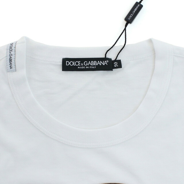 ドルチェ&ガッバーナ Tシャツ メンズ ブランド DOLCE&GABBANA コットン100% イタリア G8PL5Z ホワイト系 ファッション 選べるモデル プレゼント 実用的