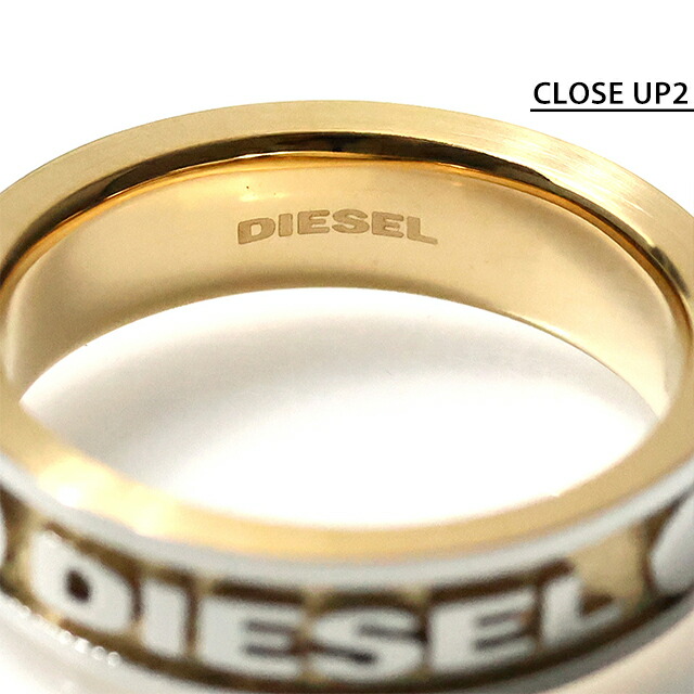 ディーゼル リング メンズ ブランド DIESEL ロゴ 2点セット シルバー ゴールド アクセサリー