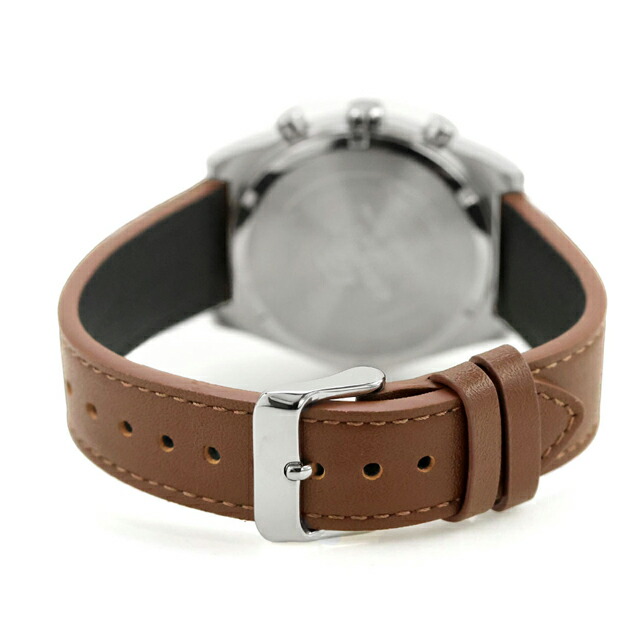 エディフィス EDIFICE クォーツ 電池式 B-730L-7AV 海外モデル メンズ 腕時計 ブランド カシオ casio アナログ ホワイト ブラウン 白 おしゃれ 防水 文字盤 大きい プレゼント 男性 実用的