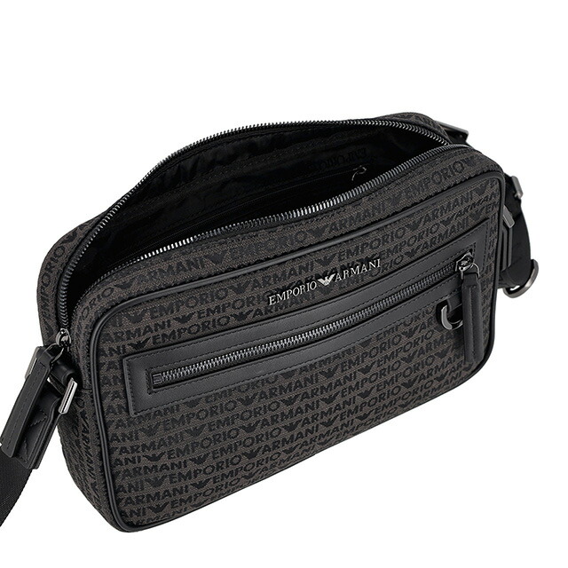 エンポリオ・アルマーニ ショルダーバッグ メンズ EMPORIO ARMANI EM001210-AF13823 ブラック 斜めがけ ブランド 高級 おしゃれ プレゼント 男性 実用的 かっこいい