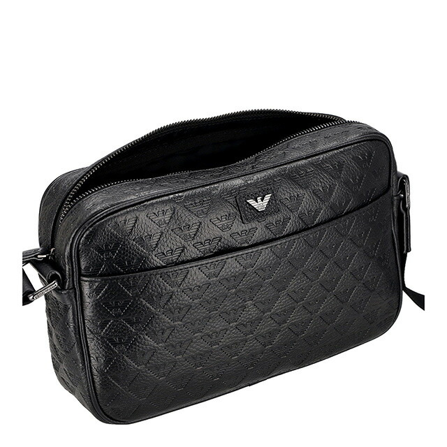 エンポリオ・アルマーニ ショルダーバッグ メンズ ブランド EMPORIO ARMANI EM001682-AF14774 UC001 ブラック 斜めがけ ブランド 高級 おしゃれ プレゼント 男性 実用的 かっこいい