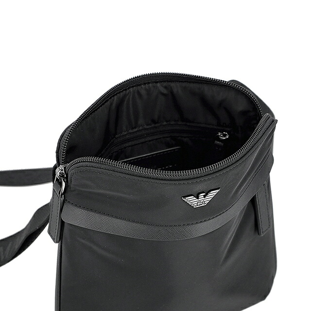 エンポリオ・アルマーニ ショルダーバッグ メンズ ブランド EMPORIO ARMANI China EM001807-AF28784 UC001 ブラック 斜めがけ ブランド 高級 おしゃれ プレゼント 男性 実用的 かっこいい