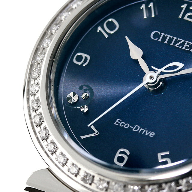 シチズン エル ROUND collection 光発電エコドライブ 腕時計 レディース ダイヤモンド ソーラー CITIZEN L EM1120-87L アナログ ネイビー ブランド おしゃれ 防水 軽い 華奢 かわいい プレゼント 女性 実用的