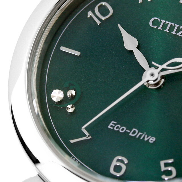 シチズン エル ROUND collection 光発電エコドライブ 腕時計 レディース ソーラー CITIZEN L EM1130-83X アナログ グリーン ブランド おしゃれ 防水 軽い 華奢 かわいい プレゼント 女性 実用的