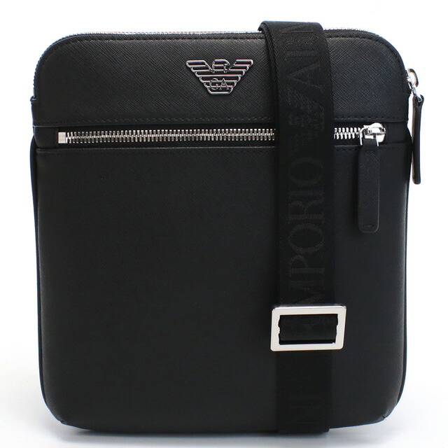 エンポリオ・アルマーニ 斜め掛けショルダーバッグ メンズ EMPORIO ARMANI ポリアミド ポリエステル Y4M185 BLACK ブラック バッグ 斜めがけ ブランド 高級 おしゃれ プレゼント 男性 実用的 かっこいい