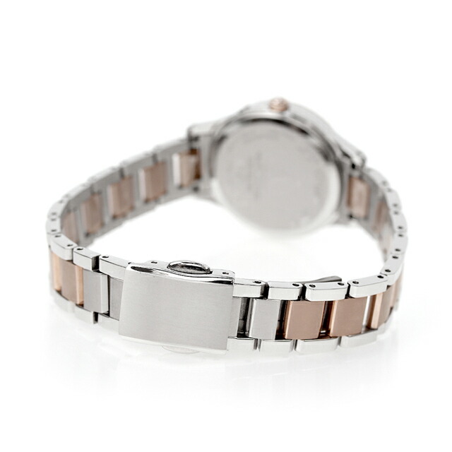 シチズン クロスシー ヒカリコレクション 光発電エコドライブ電波 腕時計 ブランド レディース チタン ソーラー電波 CITIZEN xC ES9496-64W アナログ シルバーベージュ ピンクゴールド 日本製