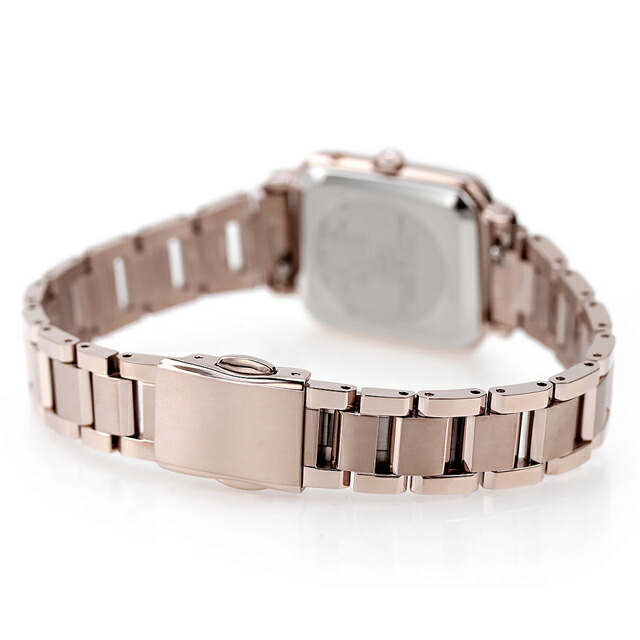 シチズン クロスシー hikari collection Square 2way Model Titania Happy Flight 光発電エコドライブ電波 腕時計 ブランド レディース チタン 替えベルト 電波ソーラー CITIZEN xC ES9506-62A アナログ シルバー ピンクゴールド 日本製