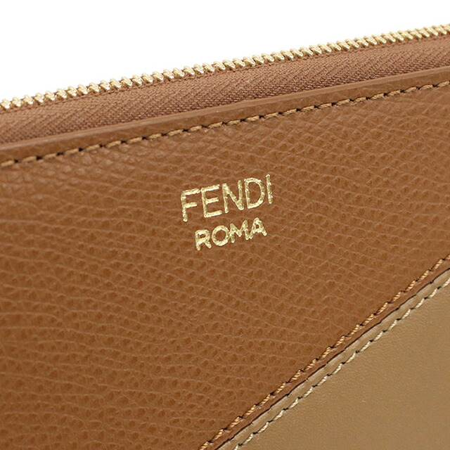 フェンディ 長財布ラウンドファスナー レディース ブランド FENDI 8M0517 ブラウン