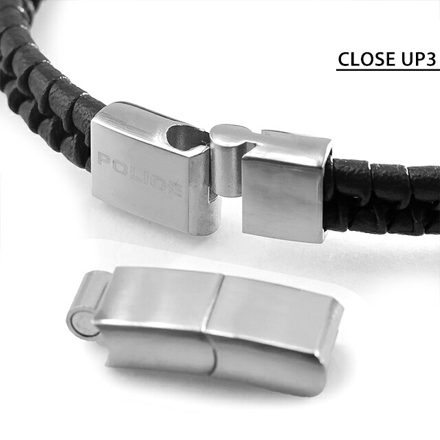 ポリス ブレスレット メンズ ブランド POLICE コントルト CONTORTO GB0081704 ブラック シルバー アクセサリー 腕輪 ジュエリー ブランド 高級 おしゃれ プレゼント 男性 実用的 かっこいい
