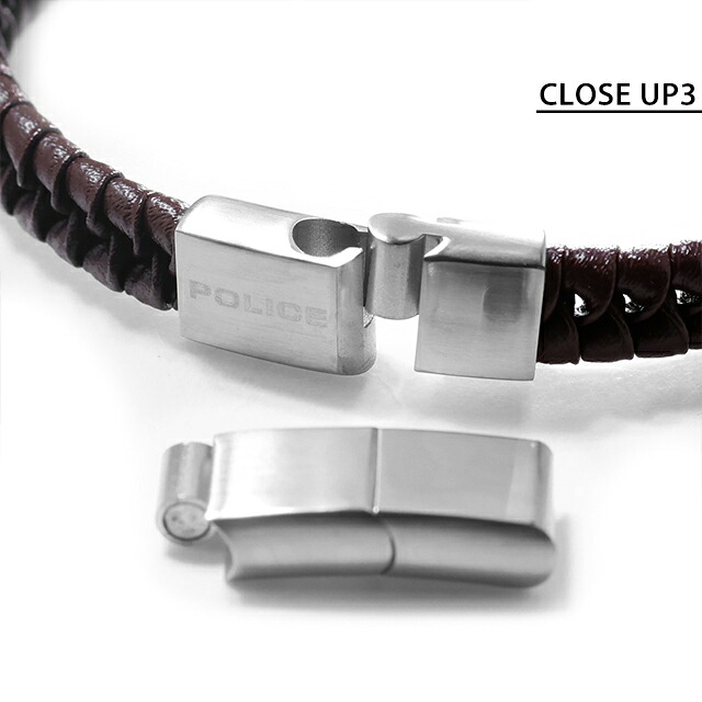 ポリス ブレスレット メンズ ブランド POLICE コントルト CONTORTO GB0081705 ブラウン シルバー アクセサリー 腕輪 ジュエリー ブランド 高級 おしゃれ プレゼント 男性 実用的 かっこいい