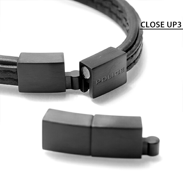 ポリス ブレスレット メンズ ブランド POLICE レイヤーロック LAYERLOCK GB0082904 ブラック アクセサリー 腕輪 ジュエリー ブランド 高級 おしゃれ プレゼント 男性 実用的 かっこいい