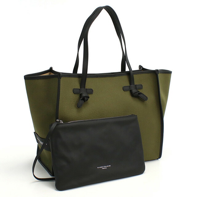 ジャンニ キアリーニ トートバッグ レディース GIANNI CHIARINI イタリア 6850 MILITARE-CORDA カーキ バッグ 軽量 手提げ ブランド 高級 おしゃれ プレゼント 女性 実用的 かわいい