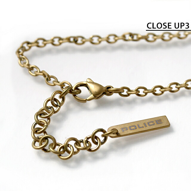 ポリス ネックレス メンズ ブランド POLICE IDENTITY プレート GN0041002 ゴールド アクセサリー