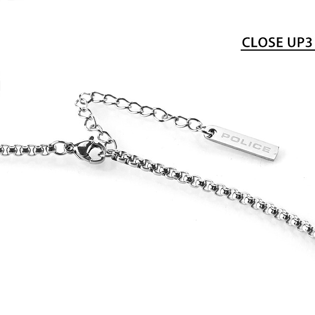 ポリス ネックレス ペンダント メンズ POLICE U-ターン TURN プレート GN0041701 シルバー ブラック アクセサリー ジュエリー ブランド 高級 おしゃれ プレゼント 男性 実用的 かっこいい