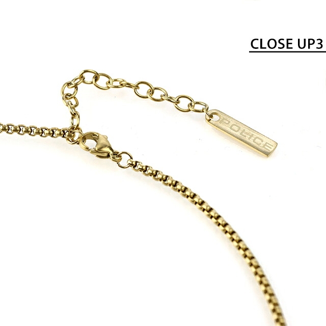 ポリス ネックレス メンズ ブランド POLICE チェーンメイル CHAINMALE ペンダント プレート GN0078102 ゴールド アクセサリー ジュエリー ブランド 高級 おしゃれ プレゼント 男性 実用的 かっこいい