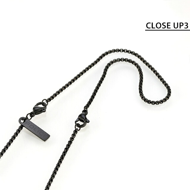 ポリス ネックレス ペンダント メンズ POLICE リンクライン LINKLINE GN0081901 ブラック シルバー アクセサリー ジュエリー ブランド 高級 おしゃれ プレゼント 男性 実用的 かっこいい