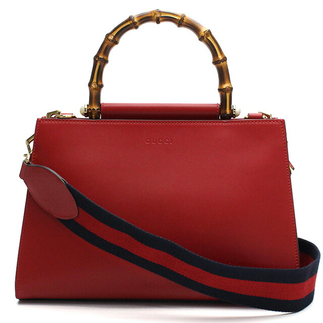 グッチ ハンドバッグ レディース ブランド GUCCI レザー 459076 レッド バッグ 軽量 小さめ 手提げ 高級 おしゃれ プレゼント 女性 実用的 かわいい