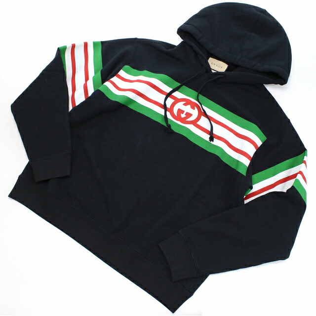 グッチ パーカー メンズ GUCCI コットン100% イタリア 646953 ブラック ファッション 選べるモデル プレゼント 実用的