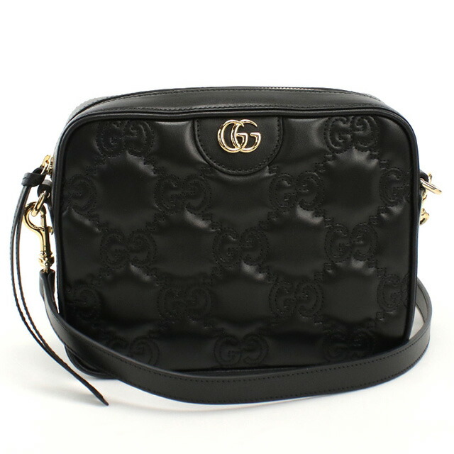 グッチ 斜め掛け ショルダーバッグ レディース ブランド GUCCI GG MATELASSE 702234 ブラック バッグ