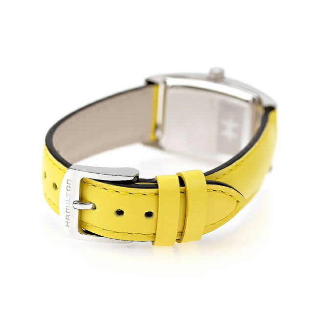 ハミルトン アメリカンクラシック ボルトン スモールセコンド クオーツM 23.5mm クオーツ 腕時計 レディース HAMILTON H13321812 アナログ ホワイト レモンイエロー 白 スイス製 ブランド おしゃれ 防水 軽い 華奢 かわいい プレゼント 女性 実用的