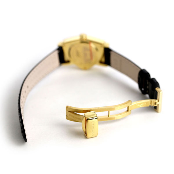 ハミルトン 腕時計 レディース ベンチュラ 24mm クオーツ H24101731 HAMILTON ブラック 革ベルト 時計 ブランド おしゃれ 防水 軽い 華奢 かわいい プレゼント 女性 実用的