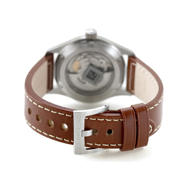 ハミルトン カーキ フィールド オート 38mm 自動巻き 腕時計 ブランド メンズ HAMILTON KHAKI FIELD H70455560 アナログ グリーン ブラウン おしゃれ 防水 プレゼント 男性 実用的